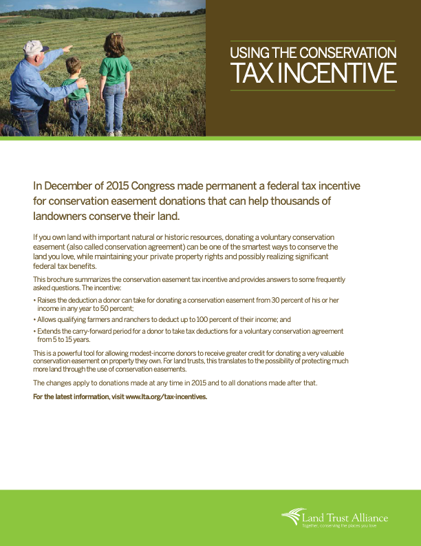 Conservation Tax Incentive Brochure